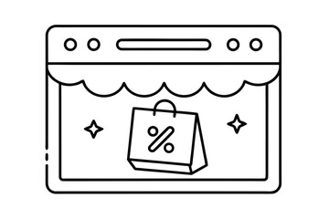 Online Store Screen With Discount Tag