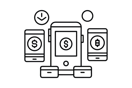Mobile App Monetization Icon Set
