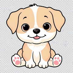 cute baby dog illustration