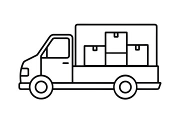 Delivery Truck With Boxes