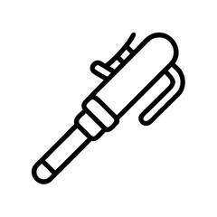 Fototapeta premium Hair roller in minimalistic line art style 