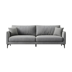 Obraz premium Minimalist modern gray sofa studio shot