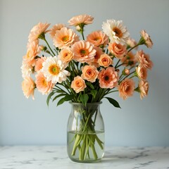 bouquet of flowers in vase