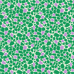 Mosaic green lilac abstract pattern tile retro