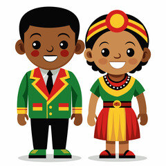 Fototapeta premium Vibrant Kenyan Traditional Wear. A Colorful Celebration of Culture