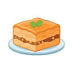 Layered Cake with Orange Cream and Chocolate Center