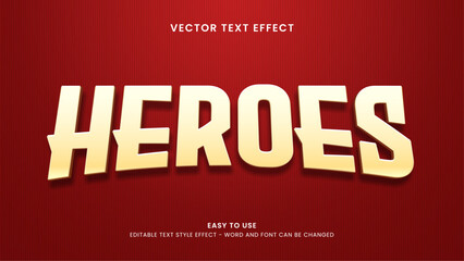 heroes editable text effect
