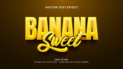 banana sweet editable text effect