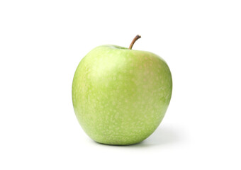 One fresh green apple isolated on white
