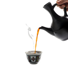 Ethiopian coffee ritual with milk