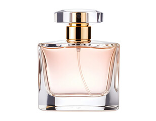 Elegant perfume bottle in clear glass