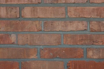 Obraz premium Texture of red brick wall as background, closeup