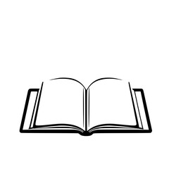 open book isolated on white background