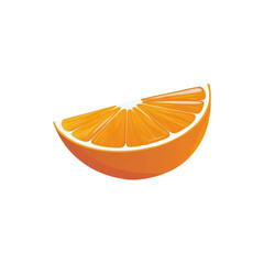 Juicy orange slice with vivid segments and zest