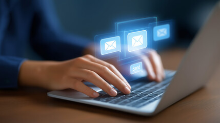 Professional Messaging Interface with Communication Icons