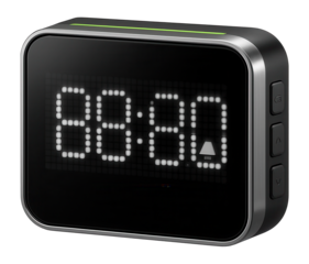 Programmable digital clock with an LED matrix display and customizable alarms