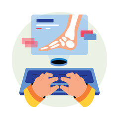 AI Healthcare Concept Style illustrations. EPS 10 File  