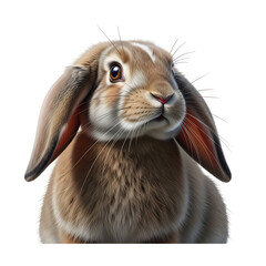 Adorable bunny lop ears portrait headshot