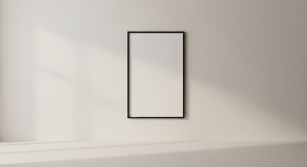 Empty Frame on Wall Mockup Interior Design Minimalist Home Decor Picture Poster