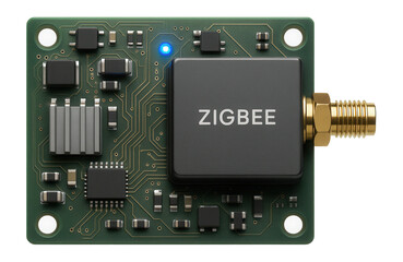 Control board with Zigbee module and external antenna connector for smart home devices