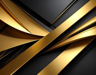 Abstract gold and black design