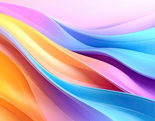 Abstract vibrant fluid shapes