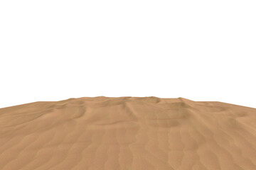 Low-angle view of a sandy landscape, possibly a dune, with a thin. The sand appears smooth with...