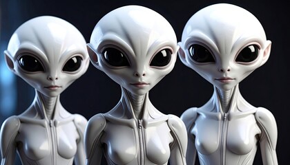 Alien figures close-up