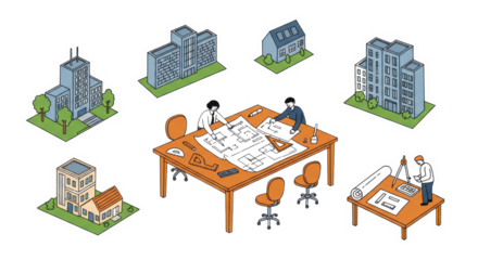 Architecture and Building Planning Illustrations