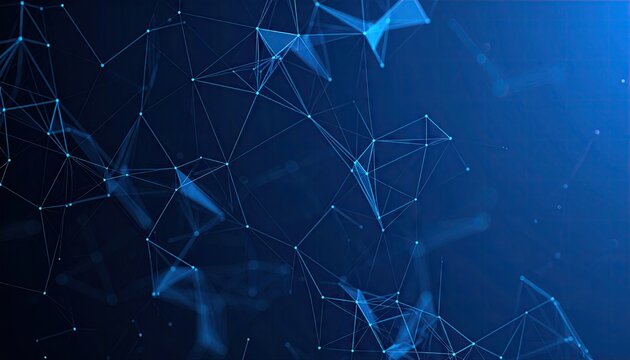 Abstract network of interconnected points and lines (1)