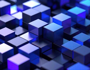 Obraz premium Abstract geometric cubes