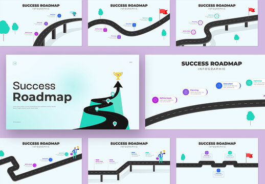 Success Roadmap Infographic Presentation Template Layout