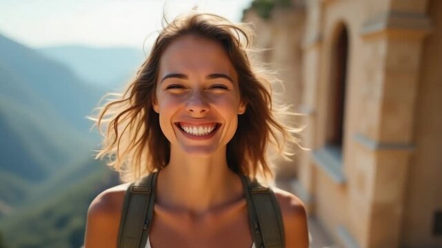 Woman Smiling in Nature on Relaxing Summer Bank Holiday