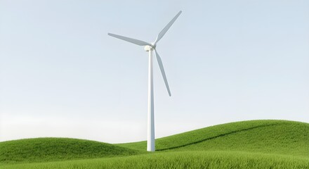 Fototapeta premium Minimalist wind turbine