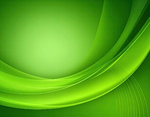 Abstract green background with flowing curves