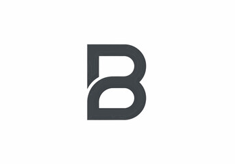 Letter b logo design featuring a unique and modern shape with smooth curves and a minimalist aesthetic style