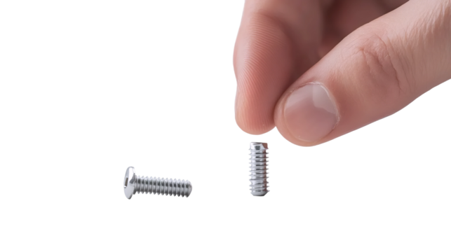 Holding Screw Closeup Shot