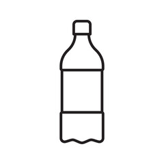 Simple outline icon of a plastic water bottle