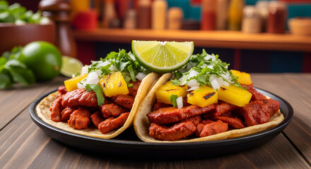 Authentic Al Pastor Tacos with Pineapple and Lime
