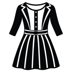 Diverse Collection of Women's Fashion in Flat Style on Crisp White Background