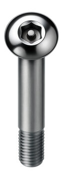 Round-head security bolt with a pin-in-hex socket for architectural metalwork.