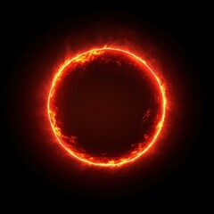 Real red sun astronomy eclipse moon.