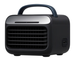 Fototapeta premium Small evaporative cooler with USB connectivity, designed for travel or camping use.