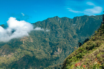 Scenic view of Mountain landscapes against blue sky at Usambara Mountains in Lushoto,Tanga Region,Tanzania 
