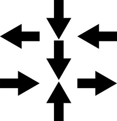 Red and black arrow set for business direction icon vector illustration