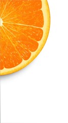Close-up orange slice, bright colors