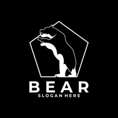 Bear sign logo design vector template. Bear Icon logo design