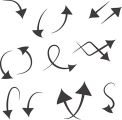 Stock photos of a set of paper origami arrow icons and web design elements for business concept illustrations