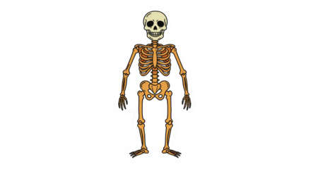 Full Body Cartoon Skeleton Illustration