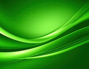 Abstract green curves